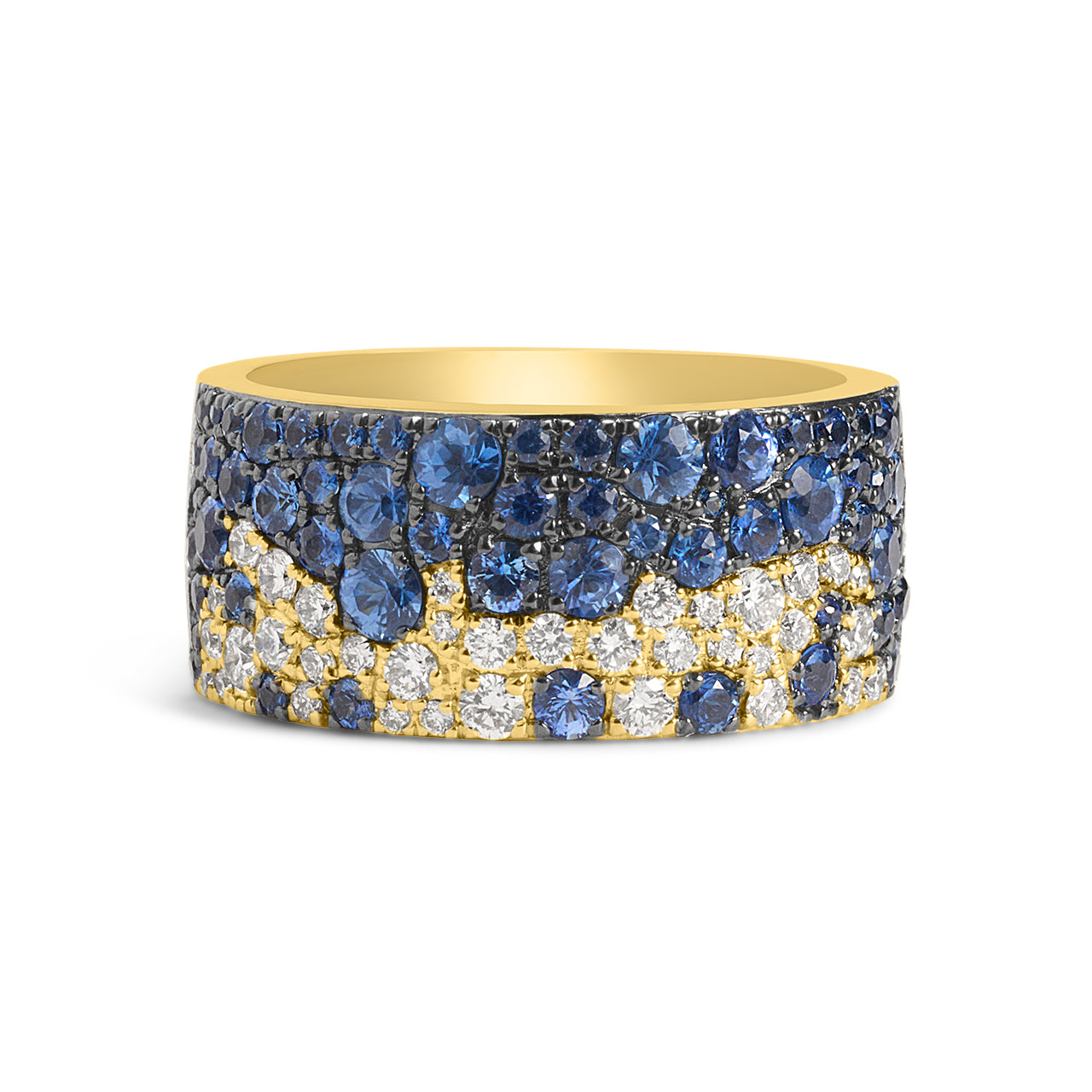 Sapphire & Diamond Pave Confetti Signature Cigar Band