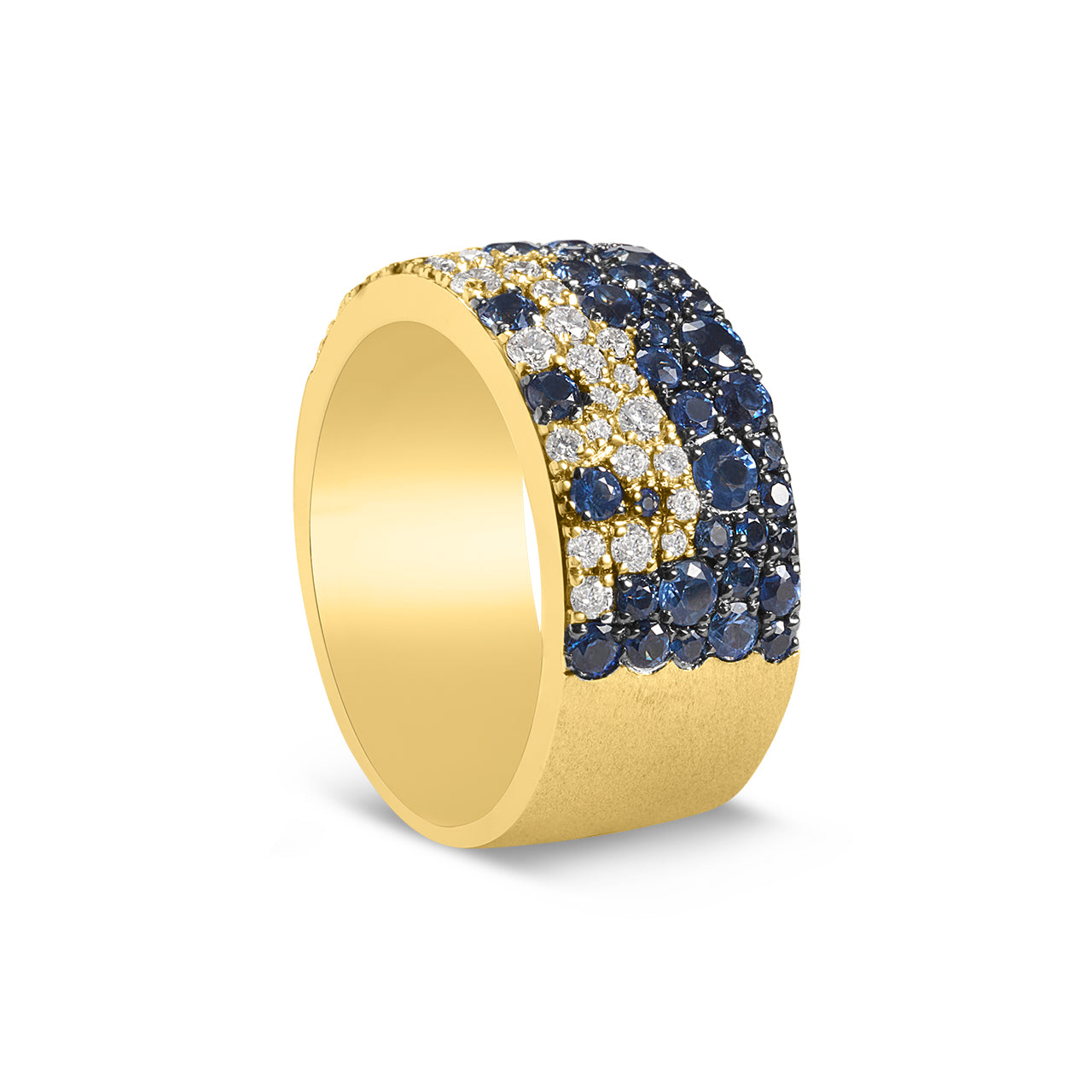Sapphire & Diamond Pave Confetti Signature Cigar Band