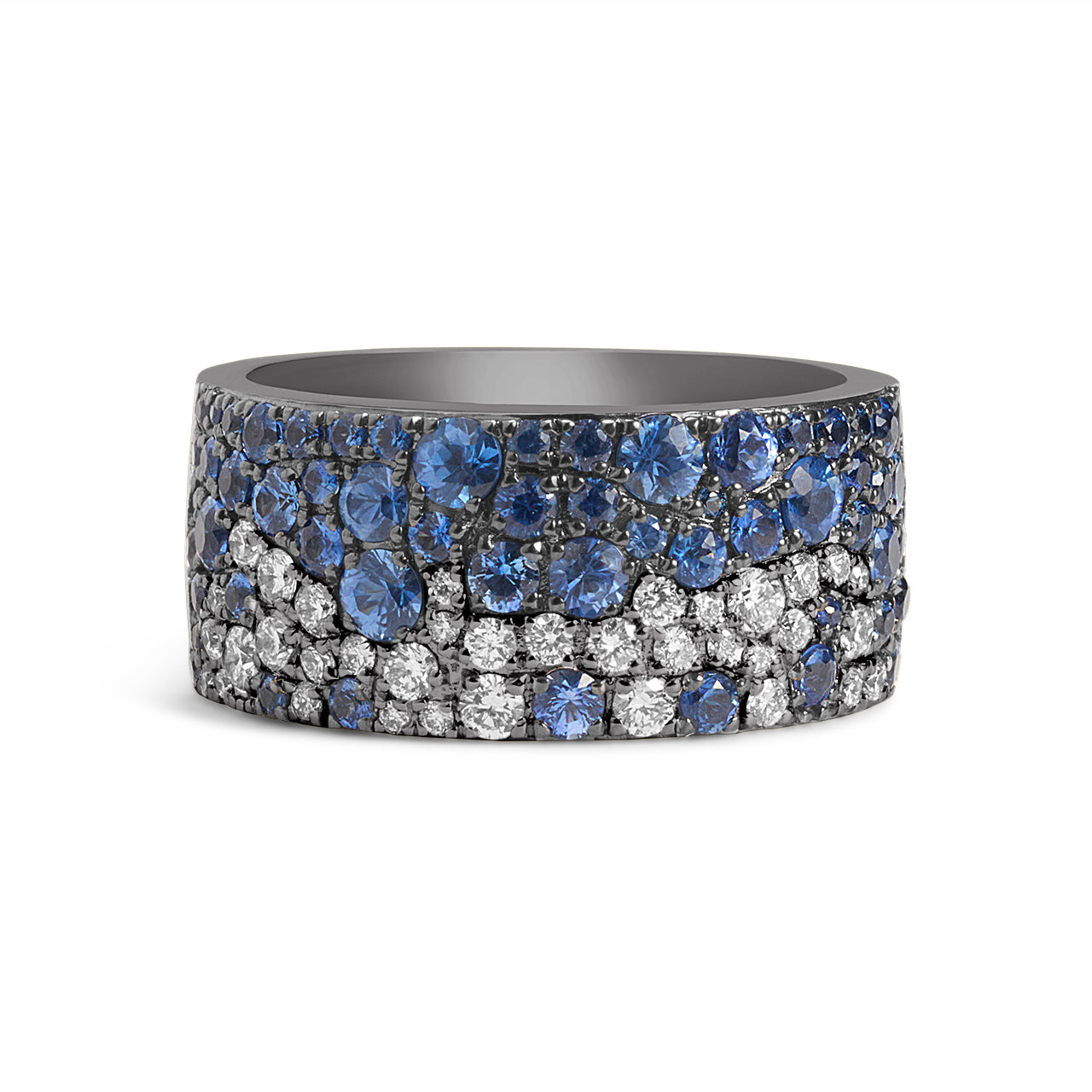 Sapphire & Diamond Pave Confetti Signature Cigar Band