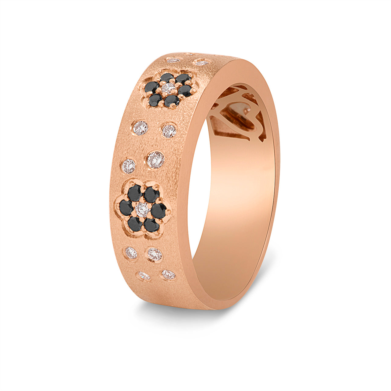 Black & White Diamond Flower Scatter Band