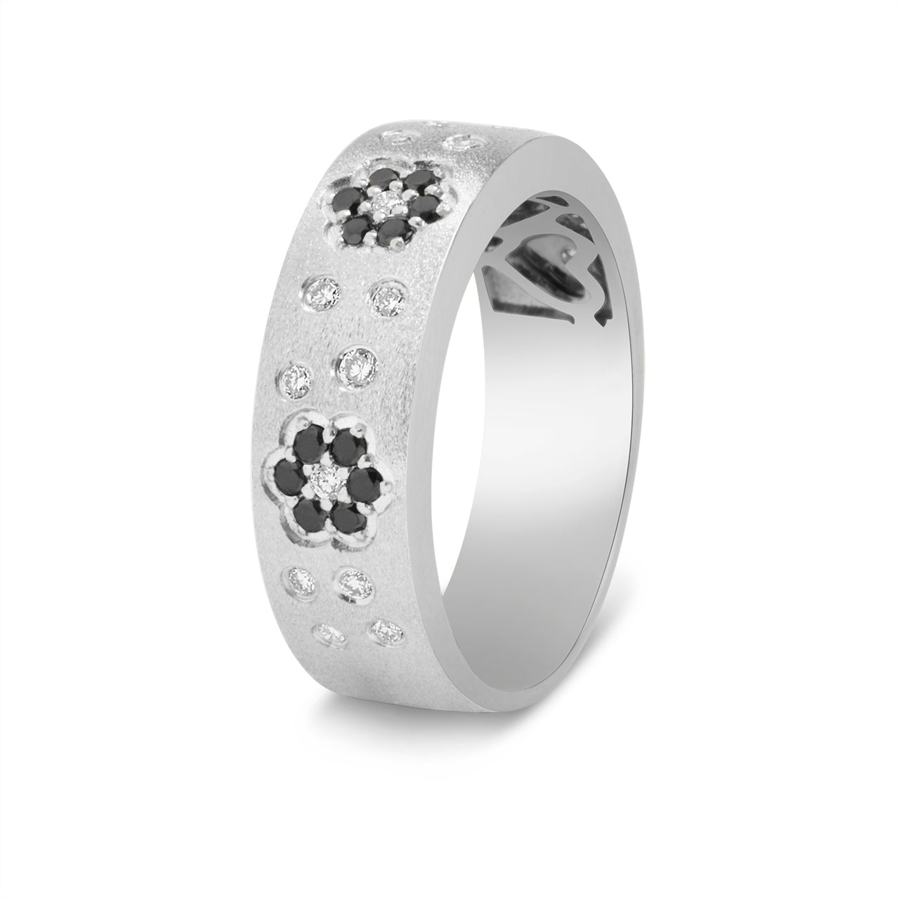 Black & White Diamond Flower Scatter Band