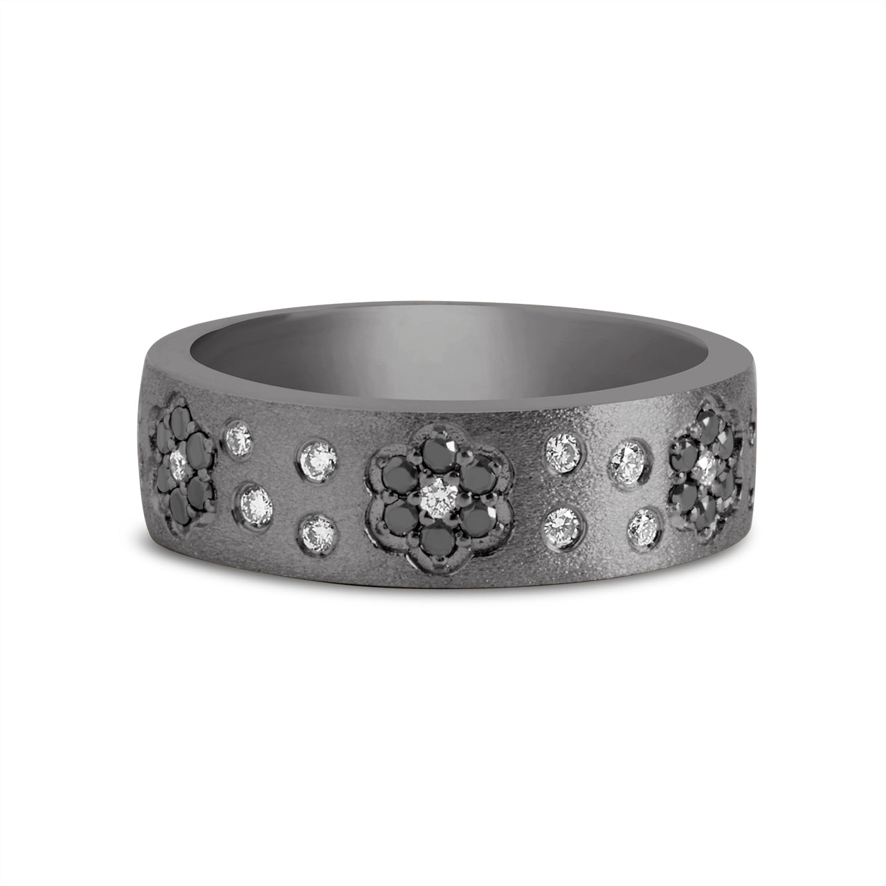 Black & White Diamond Flower Scatter Band