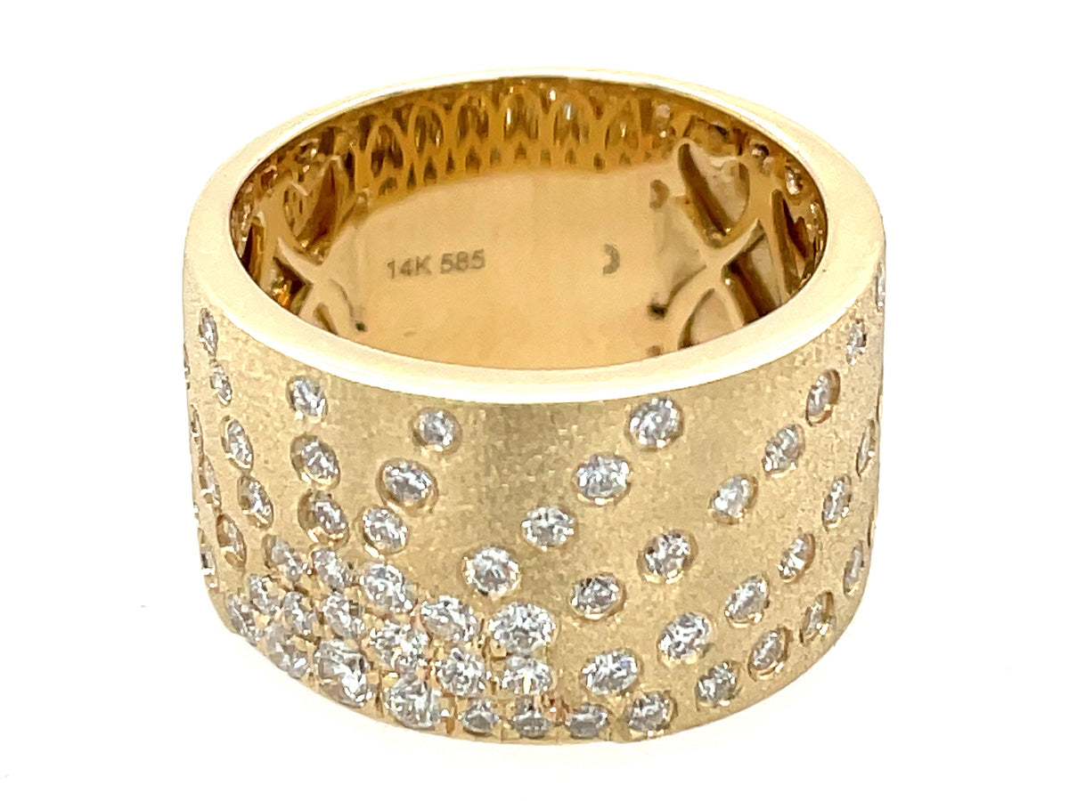 DIAMOND STARBURST CIGAR BAND, 12MM