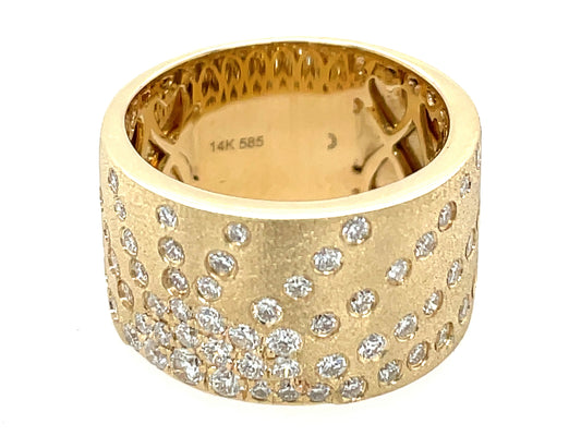 DIAMOND STARBURST CIGAR BAND, 12MM