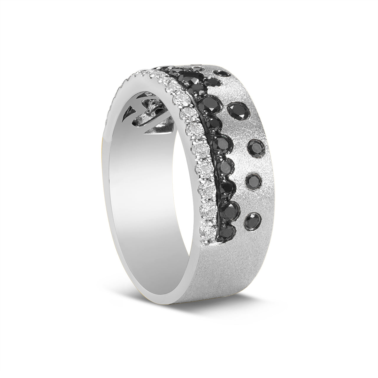 Black & White Diamond Confetti Stack Cigar Band