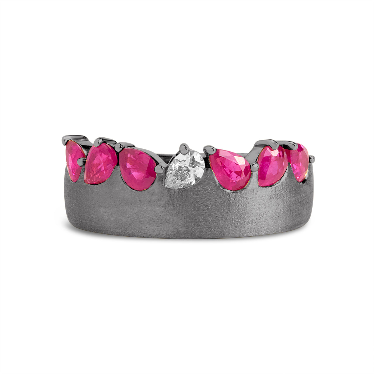 Ruby & Diamond Pear Duet Band