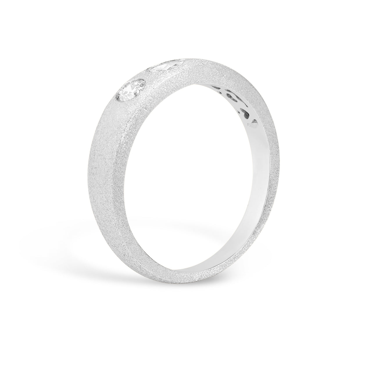 Diamond Pear & Round Flush Toi Et Moi Band