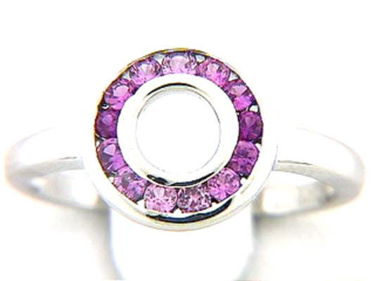 PINK SAPPHIRE RING, 14KW (H)