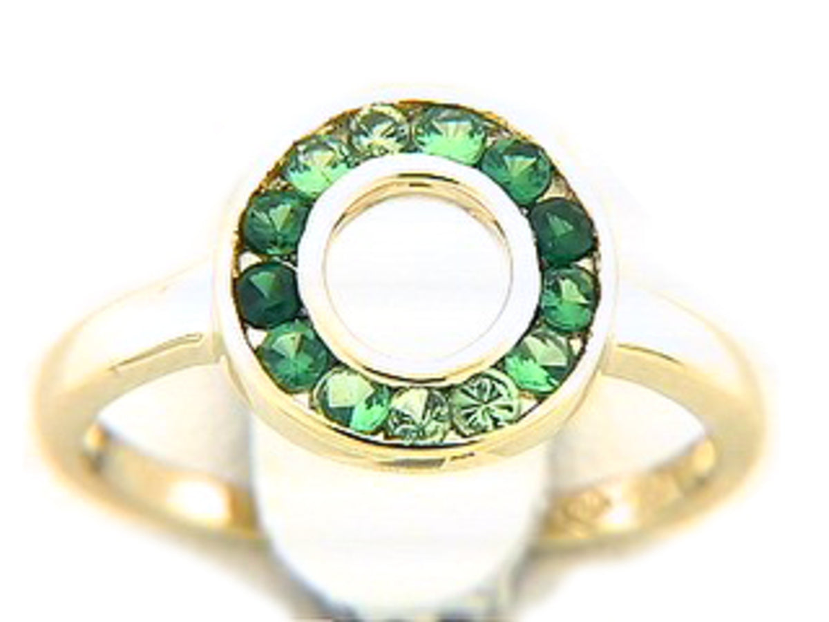 TSAVORITE RING, 14KY (N)