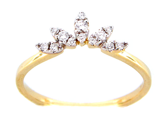 Diamond Crown Ring, 5mm, 18ky (N)