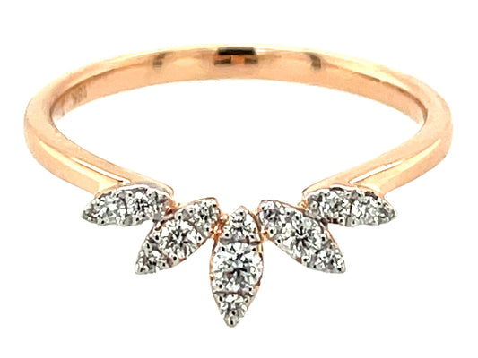 Diamond Crown Ring, 5mm, 18kr (N)