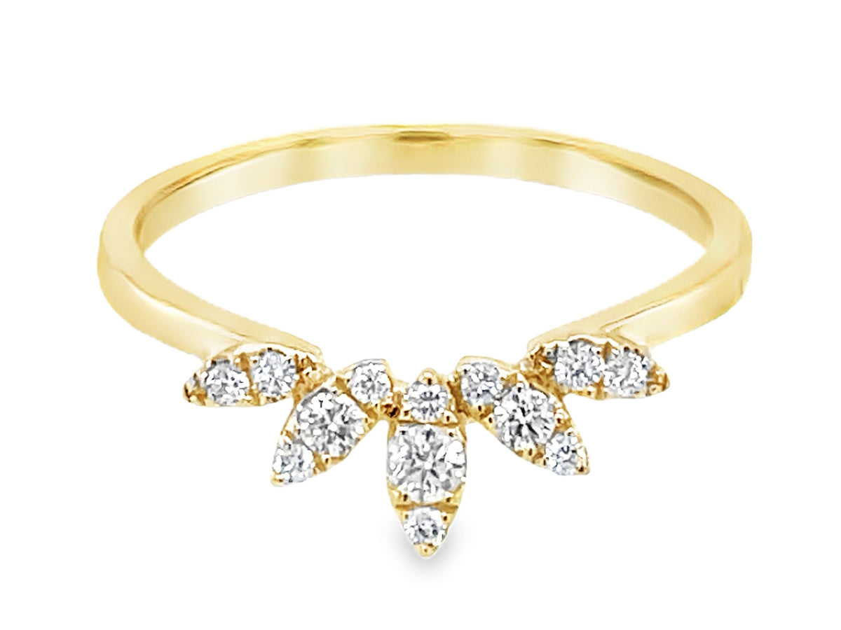 DIAMOND CROWN RING, 5MM, 14KY (N)