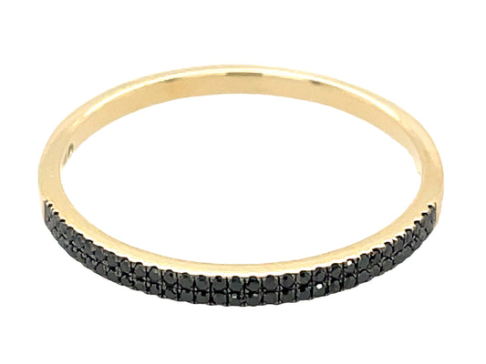 BLACK DIAMOND 2 ROW RING