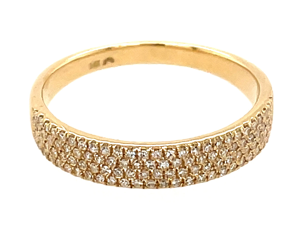 DIAMOND 4 ROW PAVE RING