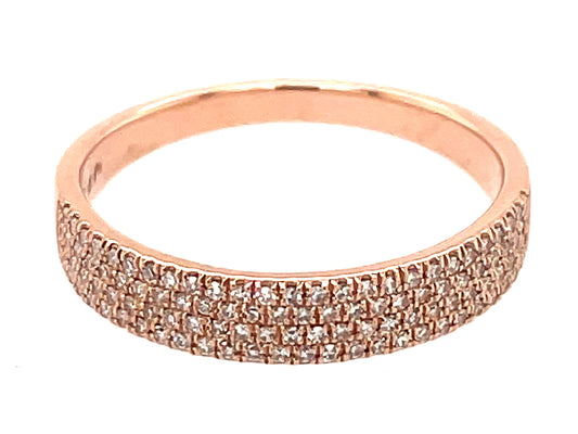 DIAMOND 4 ROW PAVE RING
