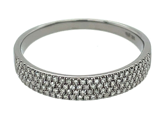 DIAMOND 4 ROW PAVE RING