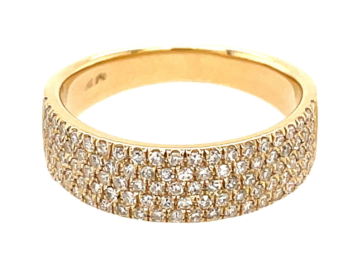 DIAMOND 5 ROW PAVE RING