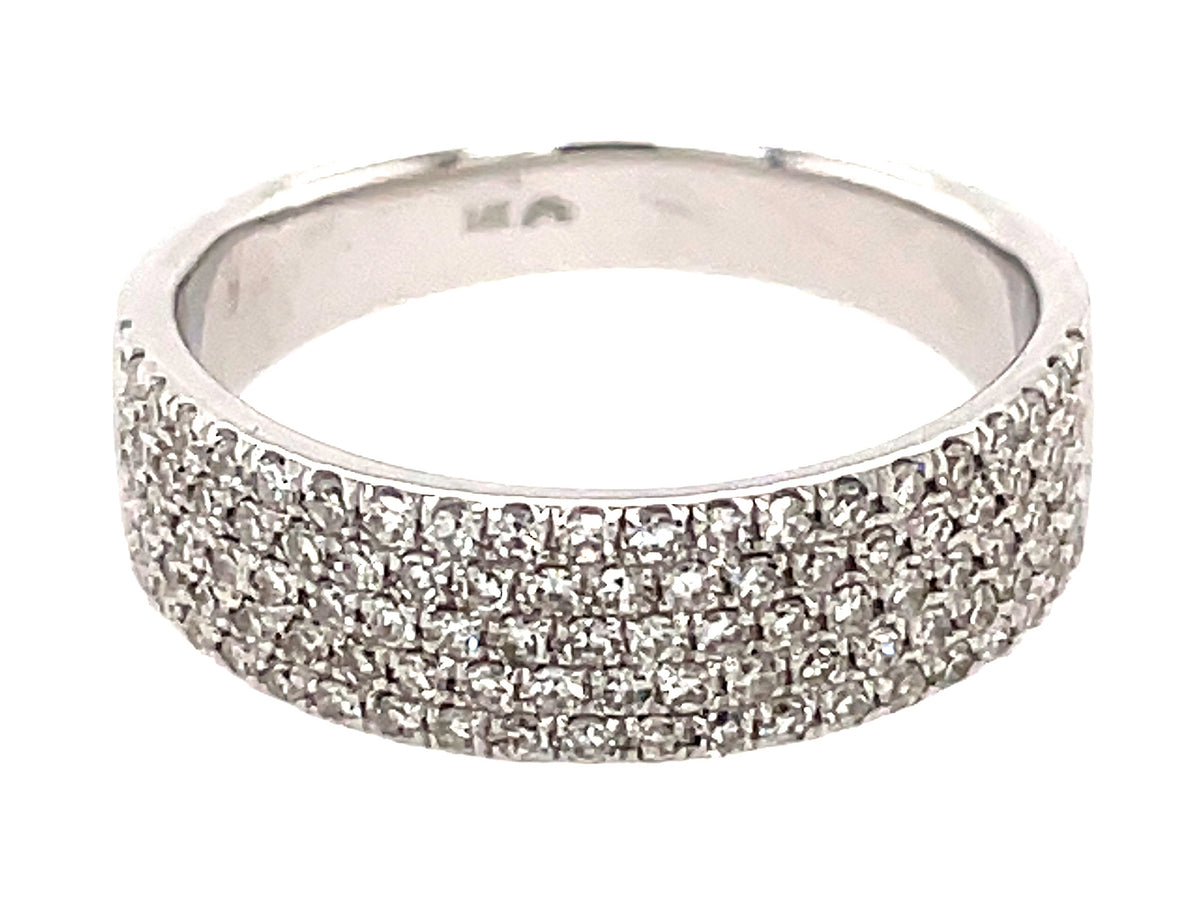 DIAMOND 5 ROW PAVE RING