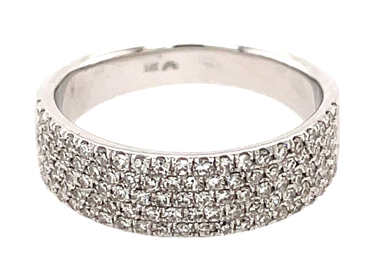 DIAMOND 5 ROW PAVE RING
