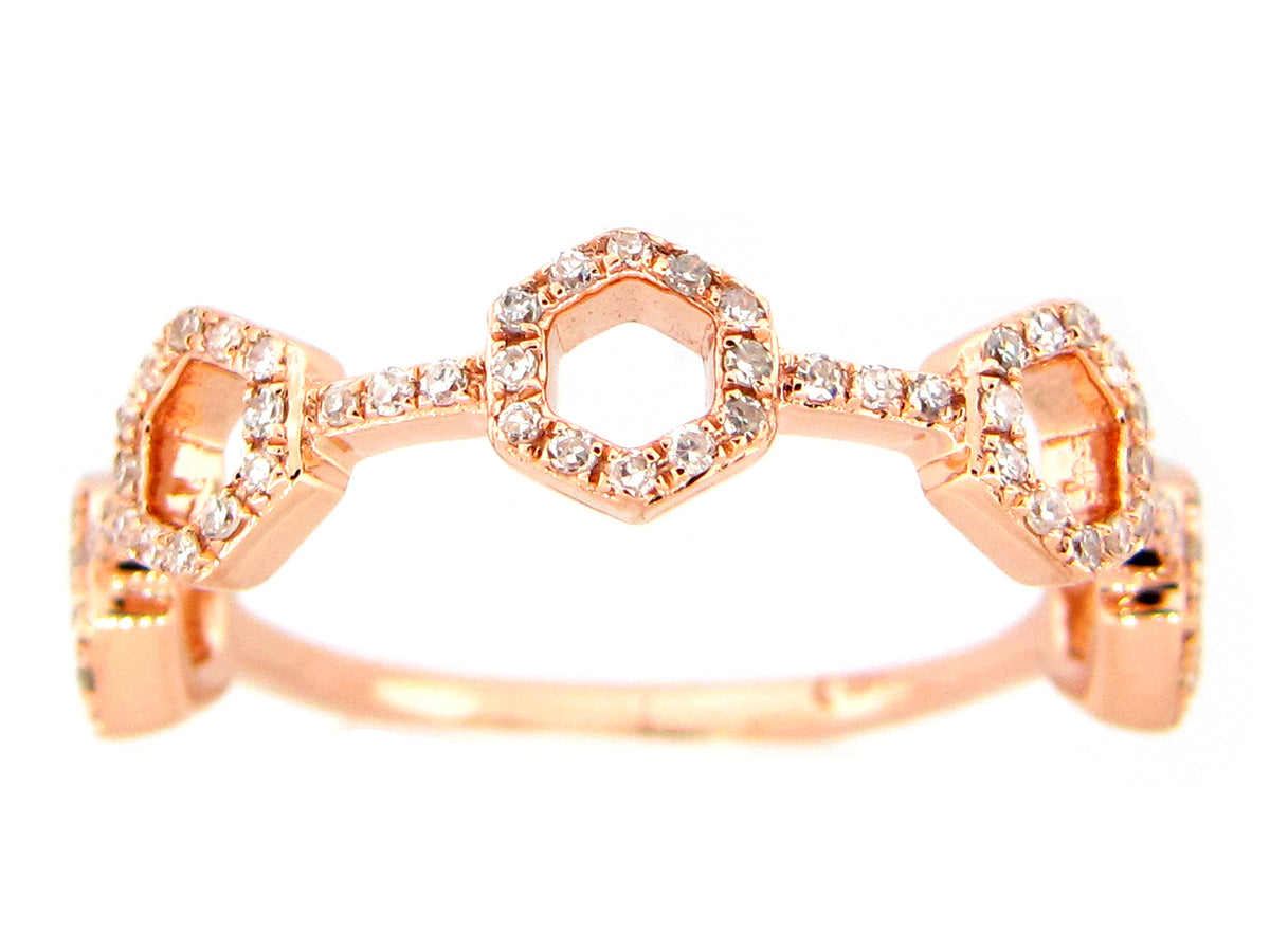 DIAMOND HONEYCOMB RING