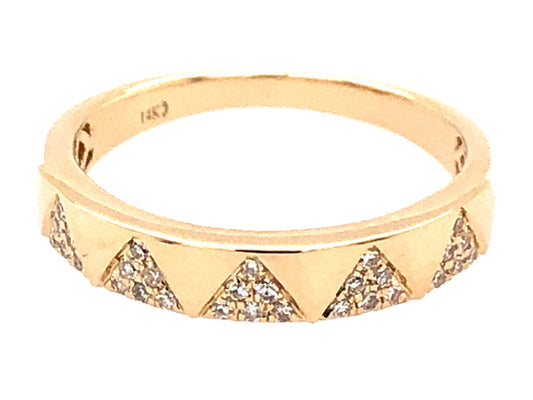 DIAMOND CHEVRON RING, 14KY (N)