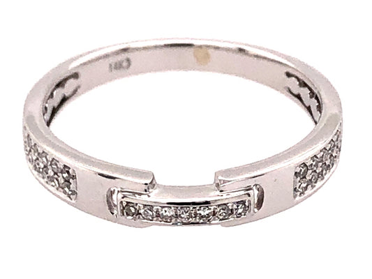 DIAMOND NOTCH RING, 14KW (N)