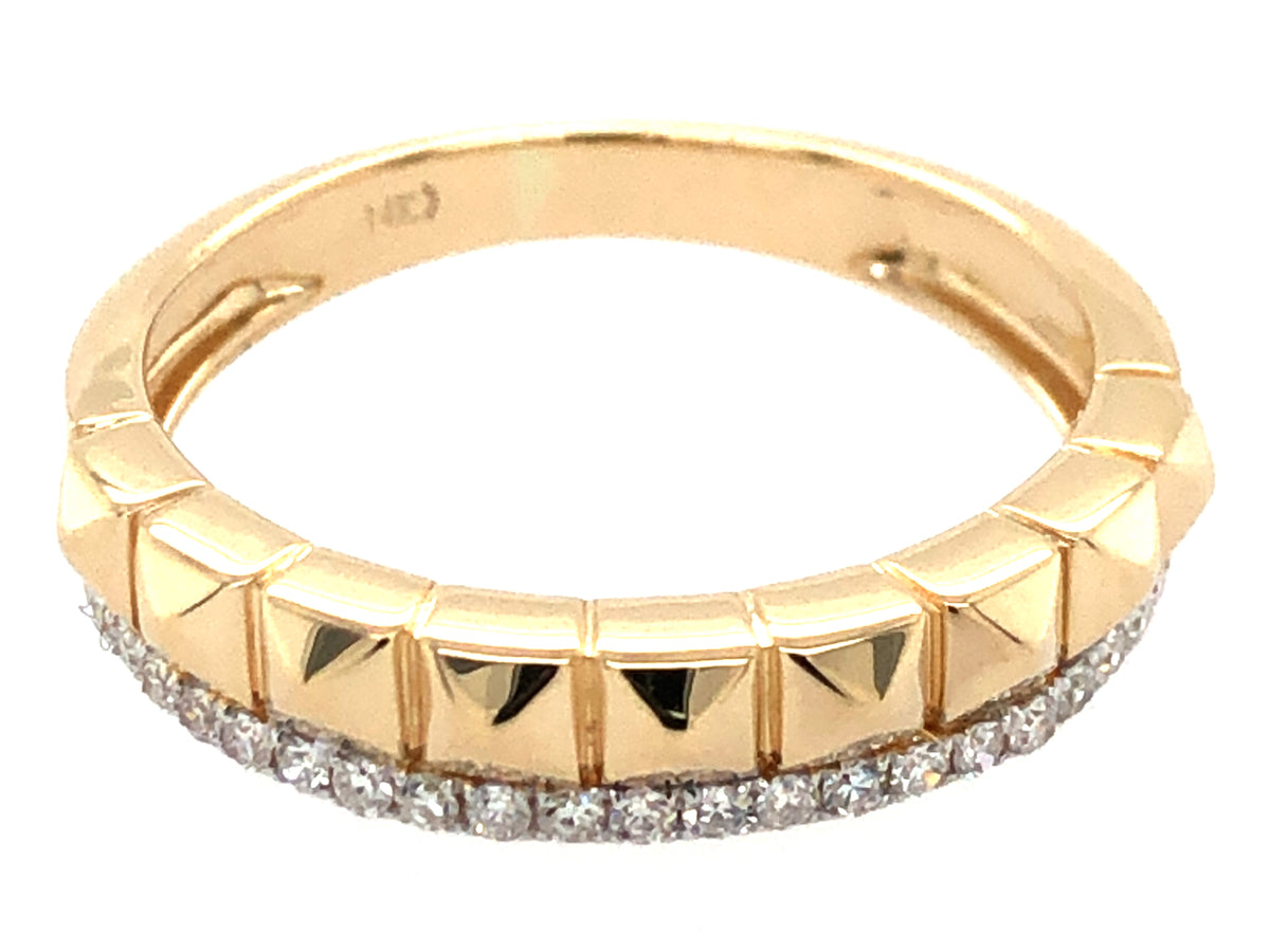 DIAMOND PYRAMID RING, 14KY (N)