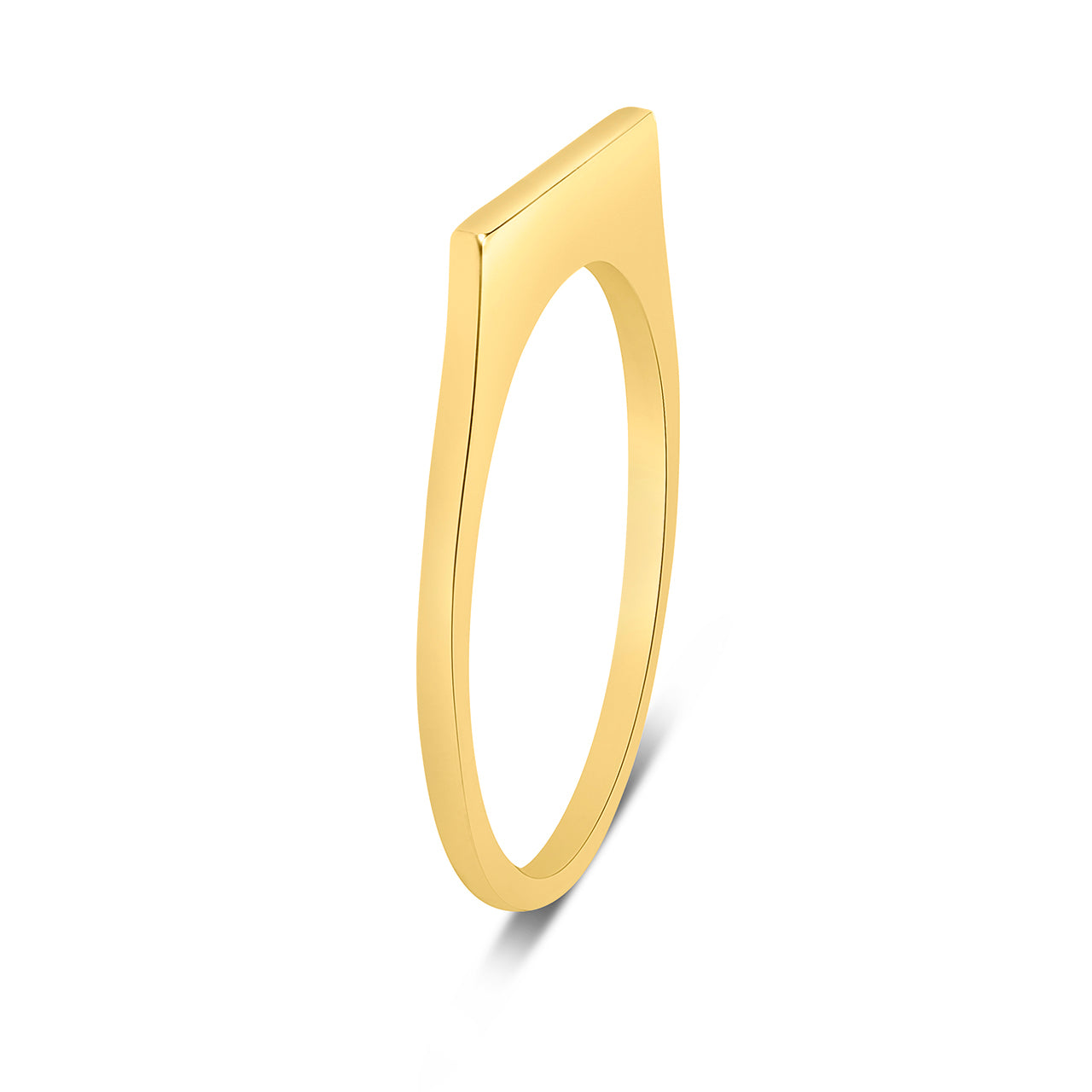 Diamond Pave Flat Square Ring