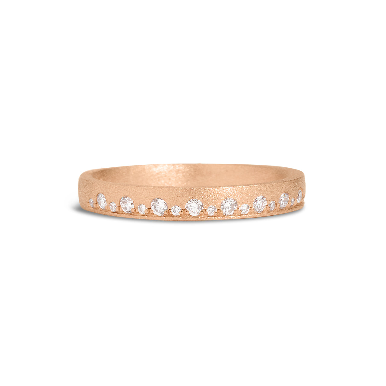 Diamond Alternating Flush Stackable Band