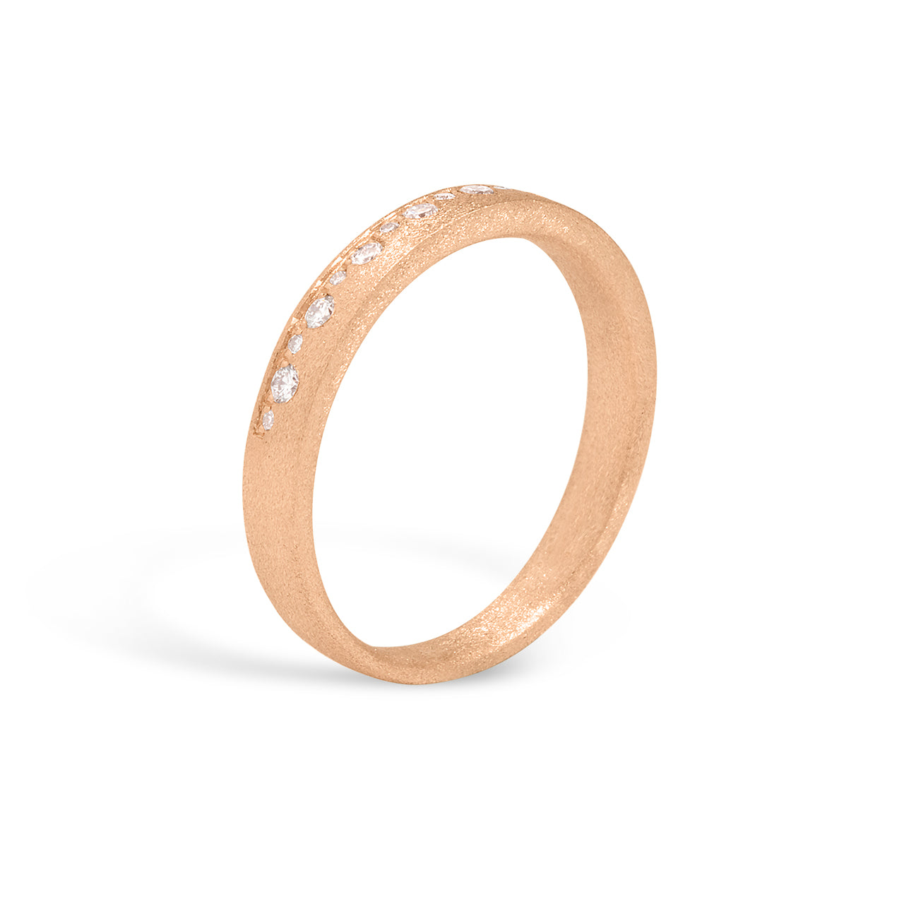 Diamond Alternating Flush Stackable Band