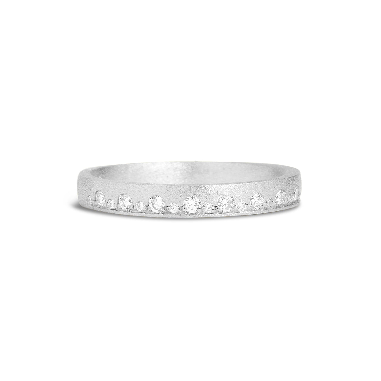 Diamond Alternating Flush Stackable Band