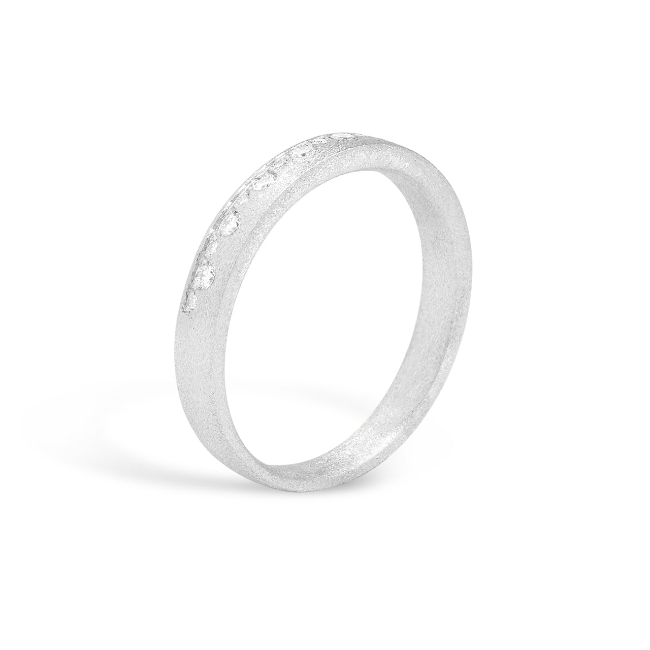 Diamond Alternating Flush Stackable Band