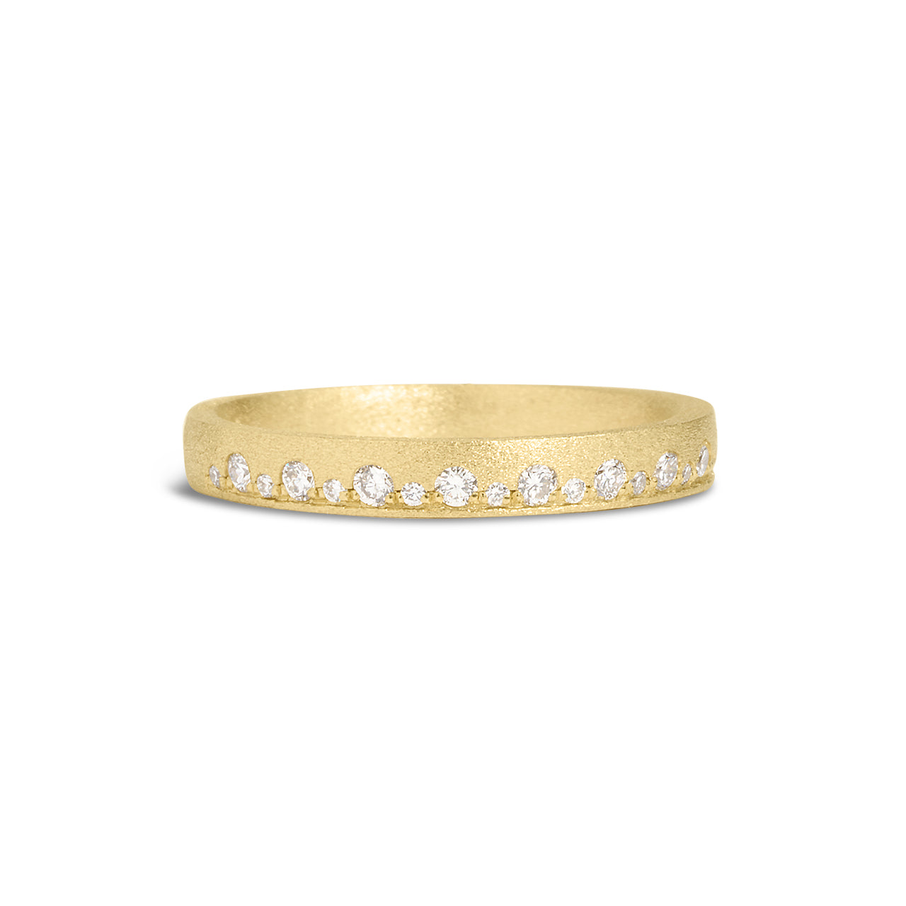 Diamond Alternating Flush Stackable Band