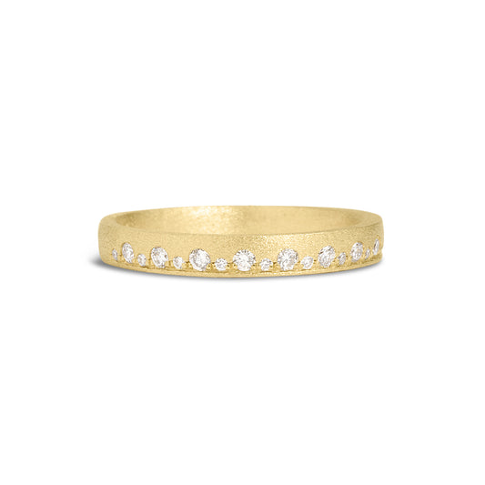 Diamond Alternating Flush Stackable Band