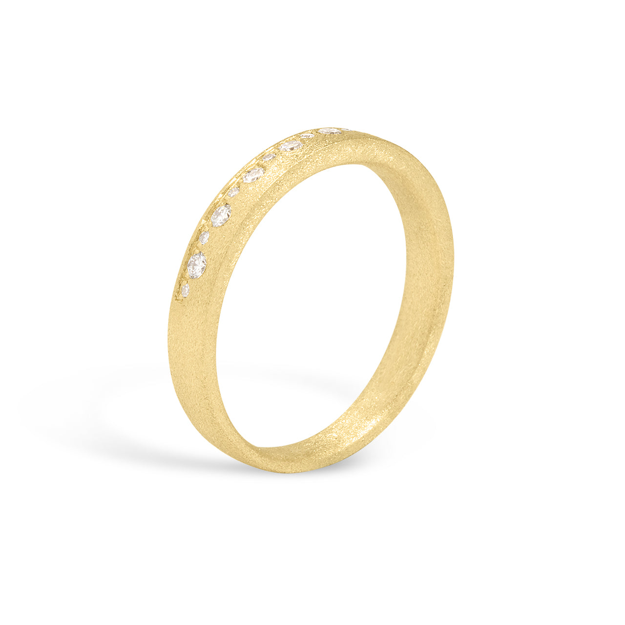 Diamond Alternating Flush Stackable Band