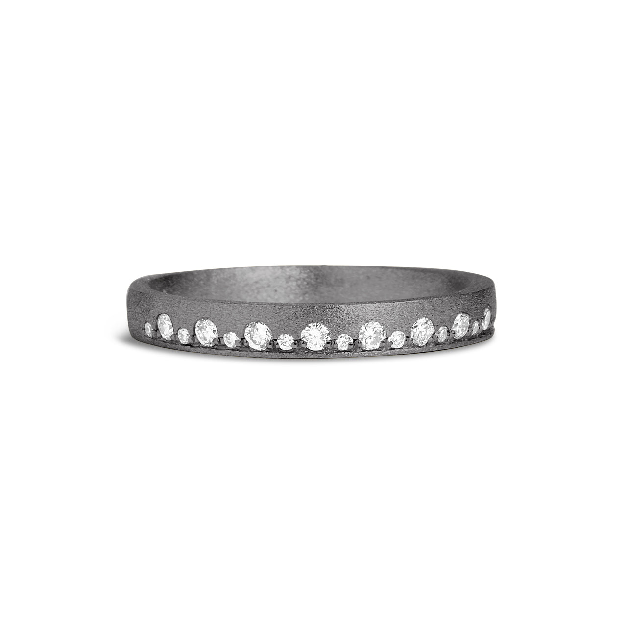 Diamond Alternating Flush Stackable Band