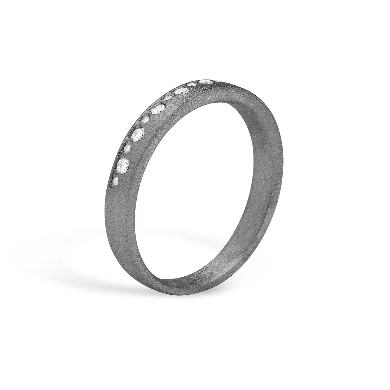 Diamond Alternating Flush Stackable Band