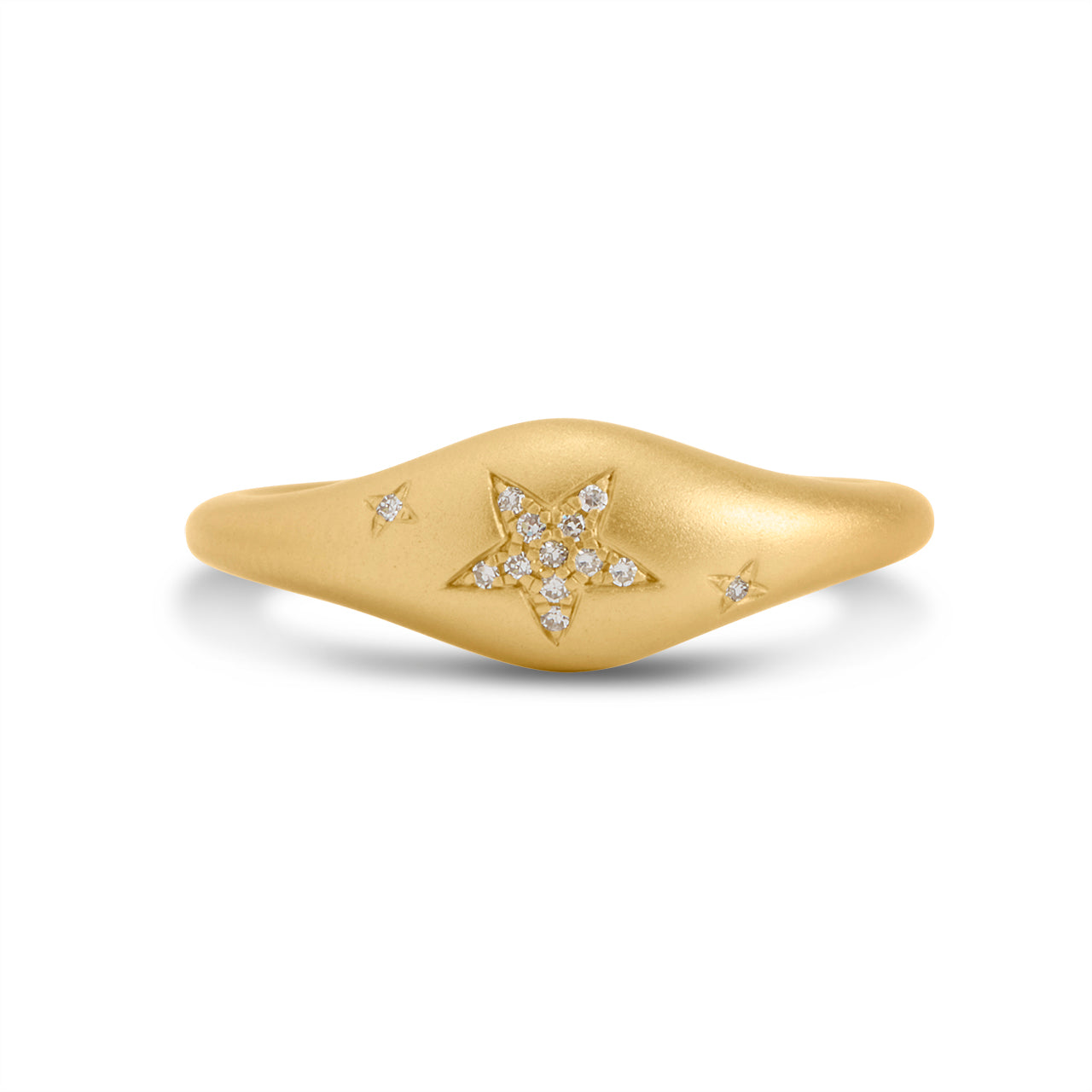 Diamond Celestial Petite Signet Ring