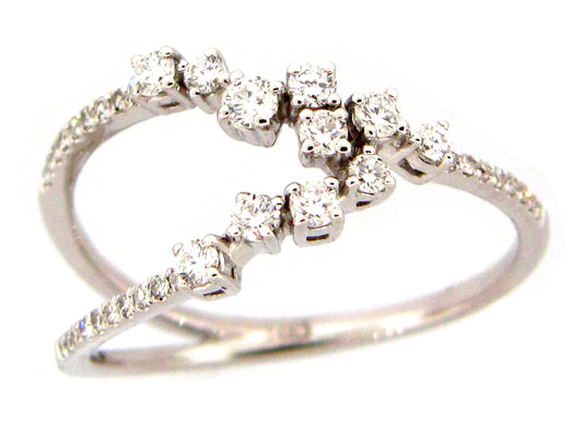 DIAMOND 3 SHANK RING, 14KW (N)