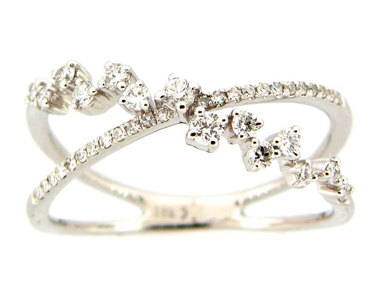 Diamond X Ring, 18kw (N)