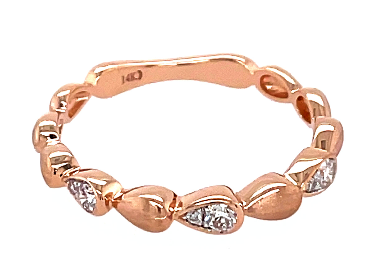 DIAMOND TEAR DROP BAND RING