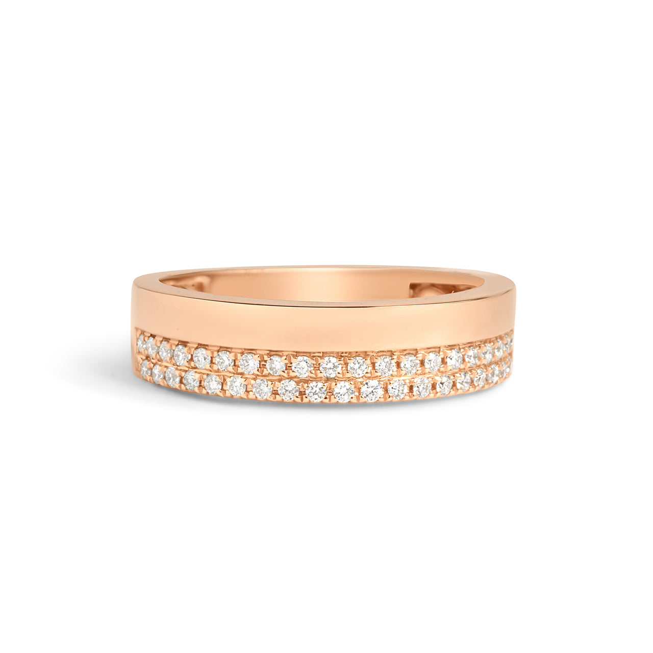 Diamond Pave Duet Band