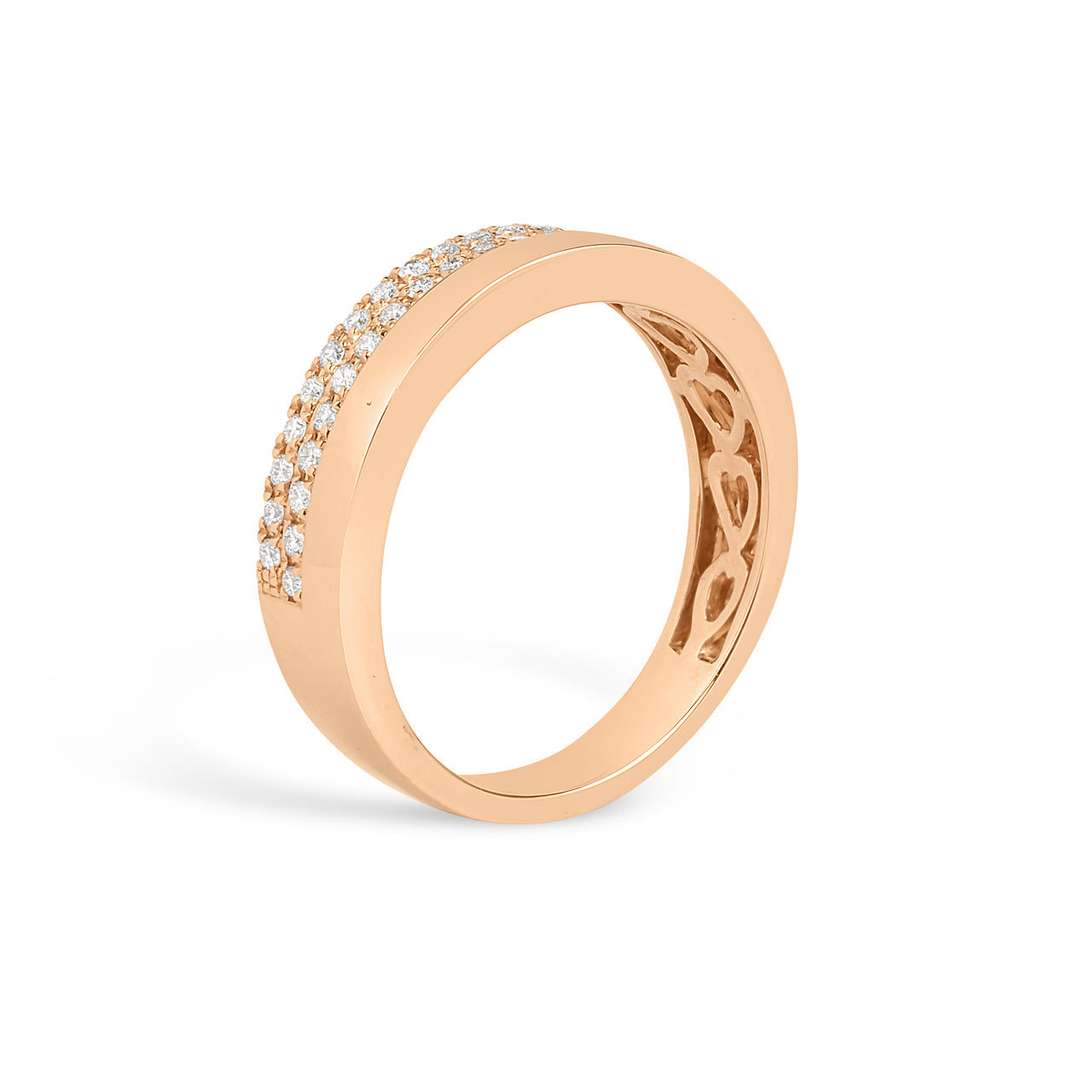 Diamond Pave Duet Band