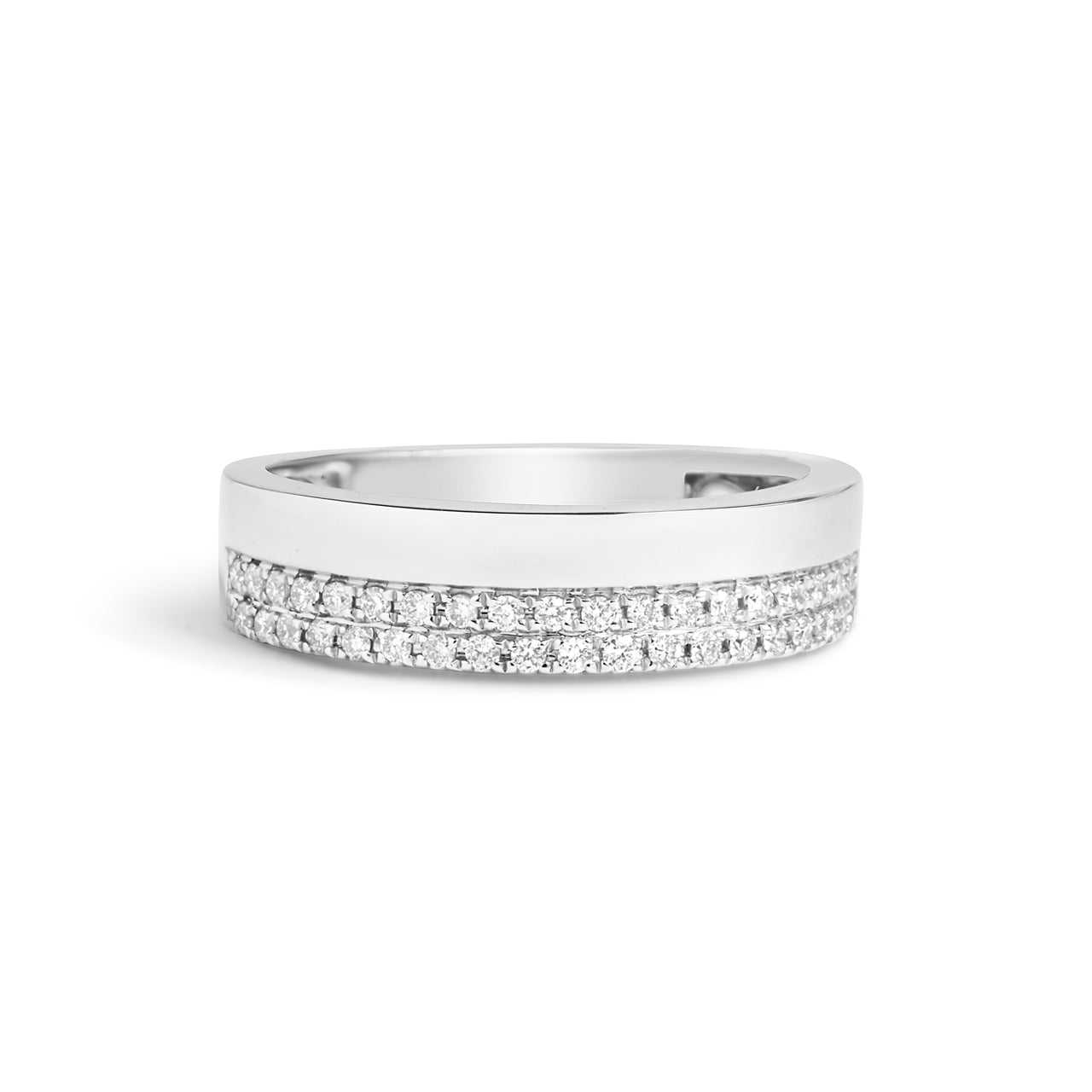 Diamond Pave Duet Band