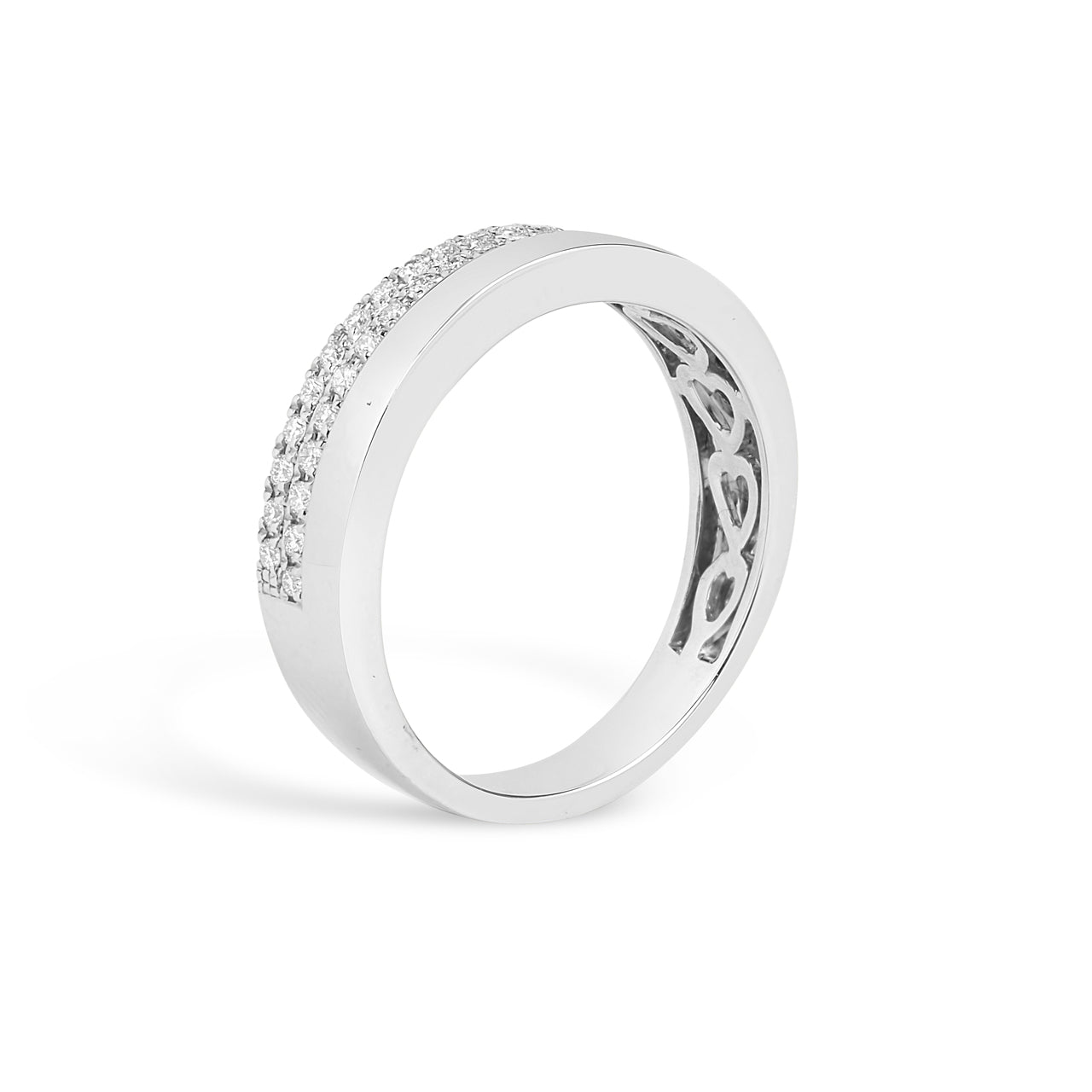 Diamond Pave Duet Band
