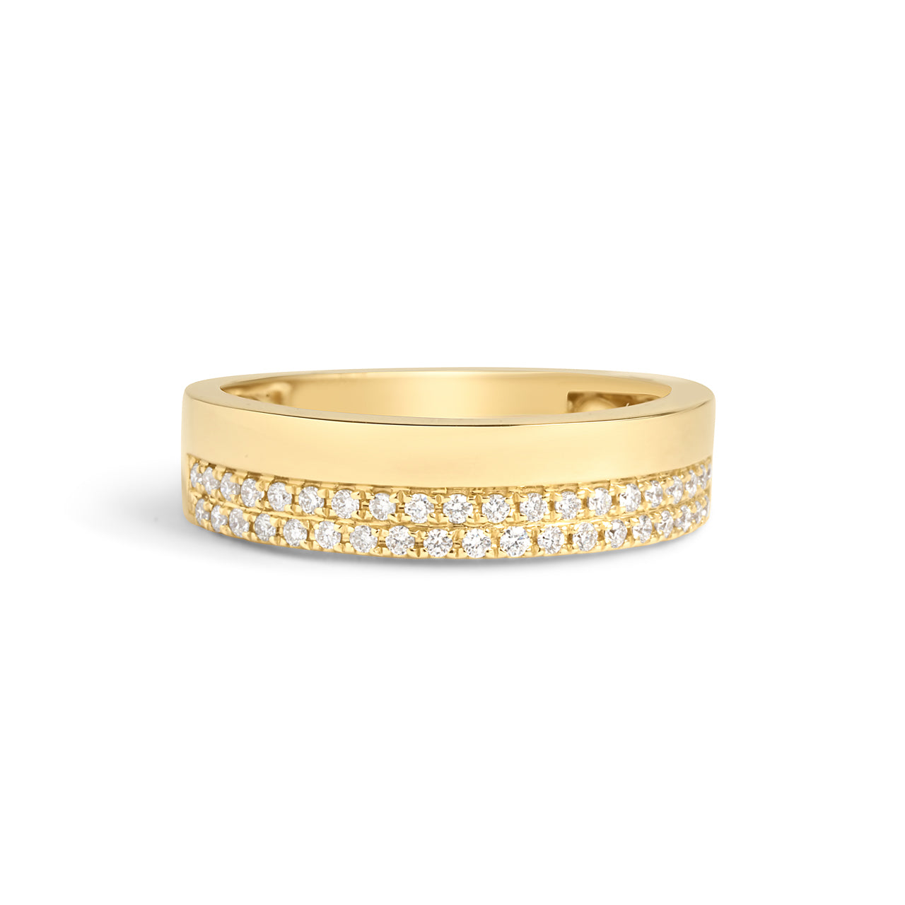 Diamond Pave Duet Band