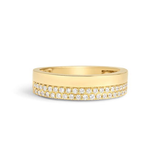 Diamond Pave Duet Band