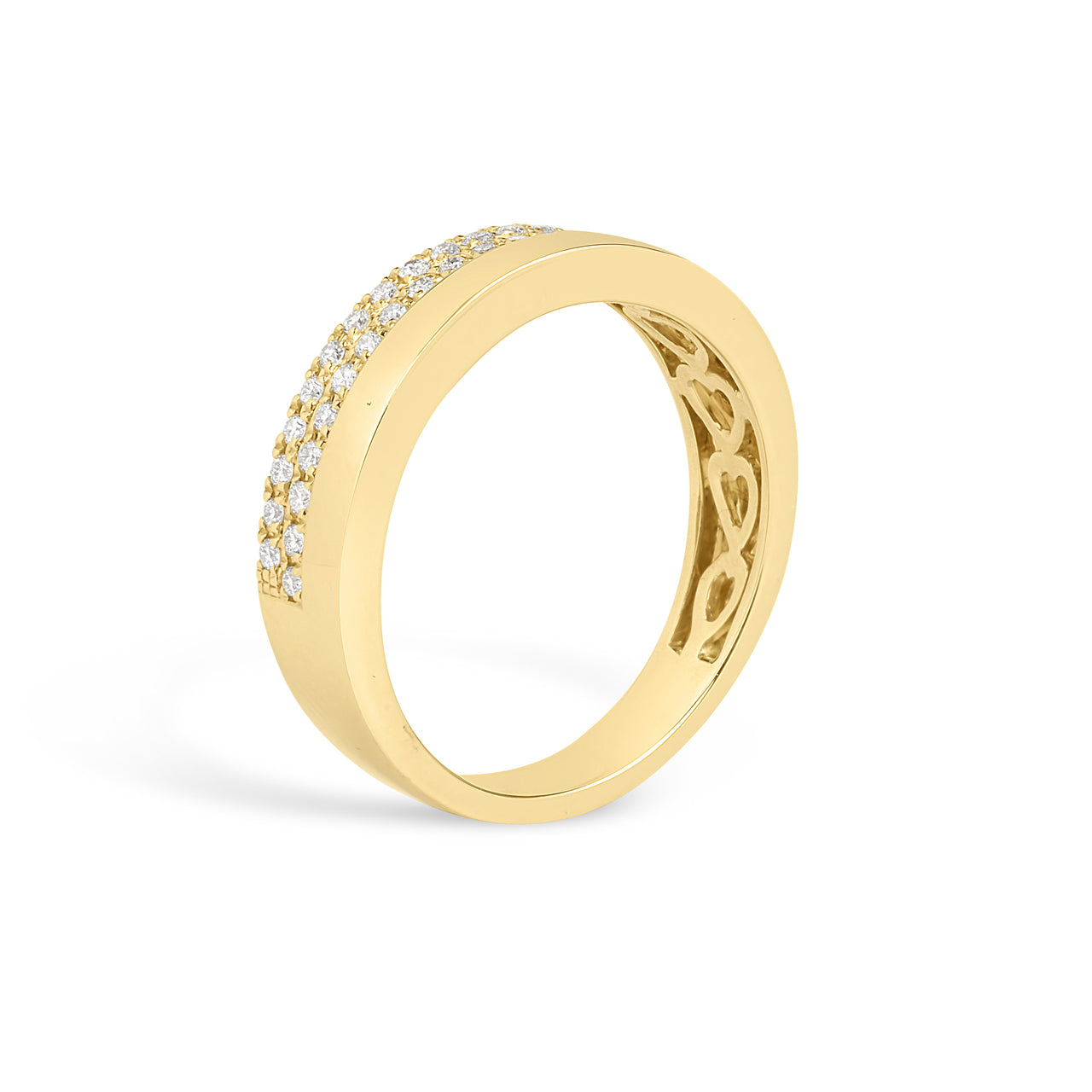 Diamond Pave Duet Band