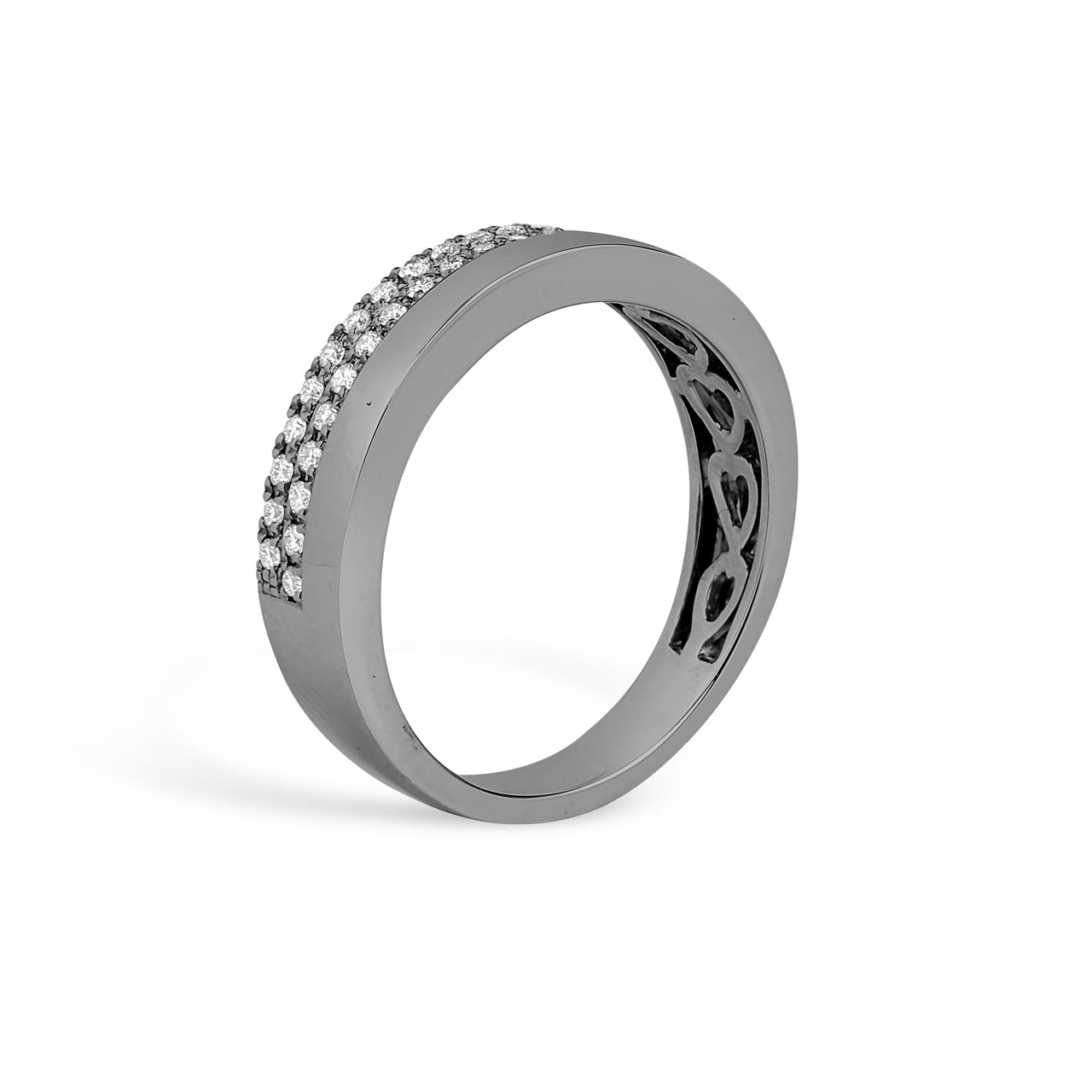 Diamond Pave Duet Band