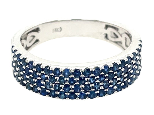 Sapphire 4 Row Pave, 5.3mm Ring